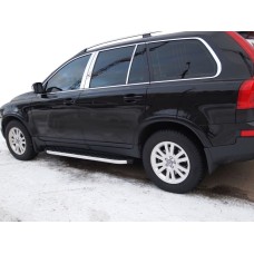 Бокові пороги BlackLine (2 шт., алюміній) для Volvo XC90 2002-2016 рр.