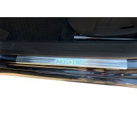 Накладки на пороги OmsaLine тип 1 (4 шт, нерж) для Volkswagen Passat B6 2006-2012рр.