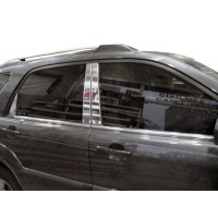 Накладки на стійки (6 шт, нерж) для Kia Sportage 2004-2010 рр.