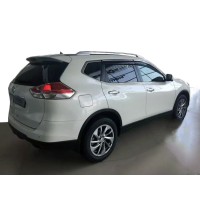 Вітровики з хром молдингом (4 шт, HIC) для Nissan X-trail T32 / Rogue 2014-2021 рр.
