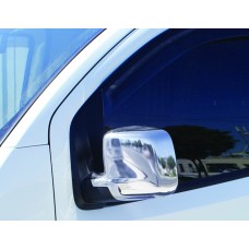 Накладки на дзеркала Повні (2 шт) Carmos - Хромований пластик для Fiat Fiorino/Qubo 2008↗ рр.