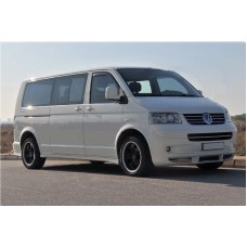 Повна окантовка вікон (14 шт, нерж) 1 бічні двері, Коротка база для Volkswagen T5 Multivan 2003-2010рр.