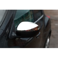 Накладки на дзеркала, 2010-2014 Хром (2 шт., нерж.) Carmos - Турецька сталь для Nissan Juke 2010-2019 рр.