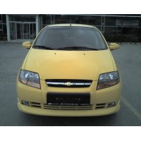 Накладка на передній бампер (під фарбування) для Chevrolet Aveo T200 2002-2008 рр.