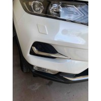 Накладки на противотуманки (2017↗, нерж) Carmos - Турецька сталь для Nissan Qashqai 2014-2021рр.