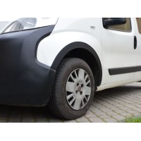 Накладки на арки (4 шт, чорні) 1 двері, Металеві для Citroen Nemo 2008↗ рр.