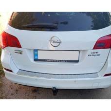 Накладка на задній бампер Carmos (SW, нерж) для Opel Astra J 2010↗ рр.