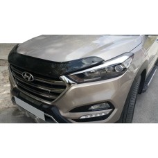 Дефлектор капоту (EuroCap) для Hyundai Tucson TL 2016-2021рр.