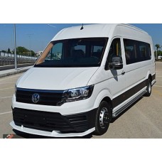 Накладка на передній бампер (під фарбування) для Volkswagen Crafter 2017↗ рр.