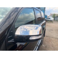 Накладки на дзеркала (2 шт., нерж.) OmsaLine - Італійська нержавійка для Toyota Land Cruiser Prado 150