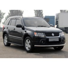 Бокові пороги Allmond Black (2 шт., алюміній) для Suzuki Grand Vitara 2005-2017 рр.