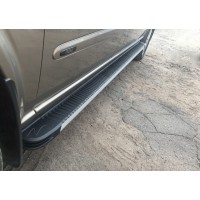 Бокові пороги Maya V1 (2 шт., алюміній) Коротка (short) і Середня (long) для Mercedes Vito W639 2004-2015рр.