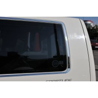 Повна окантовка вікон (14 частин, нерж) 1 бічні двері, Довга база для Volkswagen T5 Transporter 2003-2010 рр.