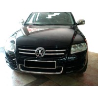 Накладки на решітку (4 шт, нерж) 2003-2008 для Volkswagen Touareg 2002-2010 рр.
