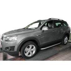 Бокові пороги Fullmond (2 шт., Алюміній) 2006-2015 для Chevrolet Captiva 2006-2019рр.