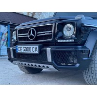 Передній бампер AMG (в зборі) G63 (хромована сітка) для Mercedes G сlass W463 1990-2018рр.