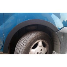 Накладки на арки (4 шт, чорні) Пластик для Renault Kangoo 1998-2008 рр.