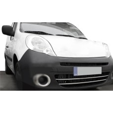 Накладки на передній бампер (2 шт, нерж) для Renault Kangoo 2008-2020 рр.