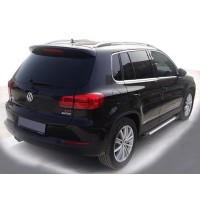 Бокові пороги Allmond Grey (2 шт., алюм) для Volkswagen Tiguan 2007-2016 рр.