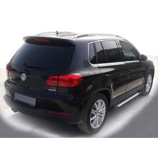 Бокові пороги Allmond Grey (2 шт., алюм) для Volkswagen Tiguan 2007-2016 рр.