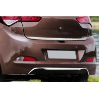 Накладка на торець бампера 2014-2018 (нерж) для Hyundai I-20 2014-2020 рр.