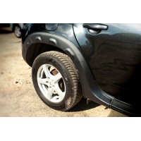 Накладки на арки з виступами (8 шт, пластикові) DDU - Україна для Dacia Duster 2008-2018 рр.