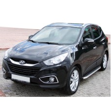 Бокові пороги BlackLine (2 шт, алюміній) для Hyundai IX-35 2010-2015рр.