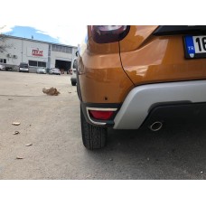 Накладки на задні рефлектори 2 шт, нерж) Carmos - Турецька сталь для Renault Duster 2018↗ рр.