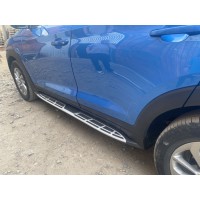 Бокові пороги Оригінальний дизайн V1 (2шт) для Hyundai Tucson TL 2016-2021рр.