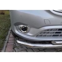 Накладки на противотуманки (2 шт., нерж) для Mercedes Vito / V W447 2014↗ рр.