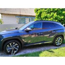 Молдинг дверний (4 шт, нерж) для Hyundai Tucson NX4 2021↗ рр.