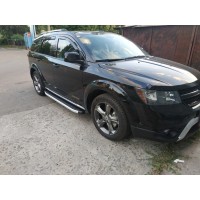 Бокові пороги Fullmond (2 шт., алюміній) для Dodge Journey 2008↗ рр.