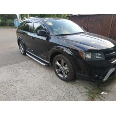 Бокові пороги Fullmond (2 шт., алюміній) для Dodge Journey 2008↗ рр.