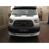 Накладка на передній бампер Ince (2014-2019, під фарбування) для Ford Transit 2014↗ рр.