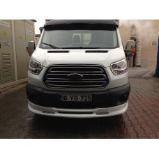 Накладка на передній бампер Ince (2014-2019, під фарбування) для Ford Transit 2014↗ рр.