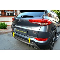 Накладка на кант багажника (2 частини, нерж) для Hyundai Tucson TL 2016-2021рр.