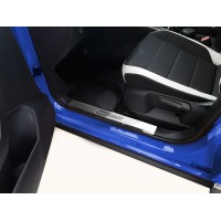 Накладки на пороги WhiteNight (2 шт, нерж.) для Volkswagen Tiguan 2007-2016 рр.
