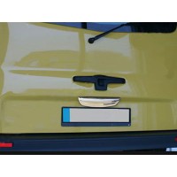 Хром планка над номером (нижня, нерж) З написом, Carmos - Турецька сталь для Opel Vivaro 2001-2015 рр.