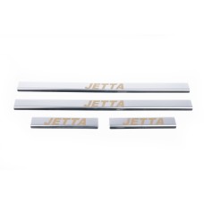 Накладки на пороги Carmos V1 (4 шт, нерж) для Volkswagen Jetta 2006-2011рр.