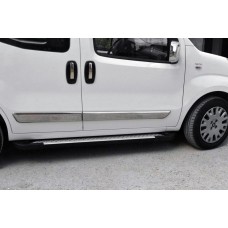 Бокові пороги Allmond Grey (2 шт, алюмін. профілю.) для Citroen Nemo 2008↗ рр.