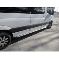 Бокові пороги DOT-Line (2 шт., Алюм.) довга база для Mercedes Sprinter 2006-2018 рр.