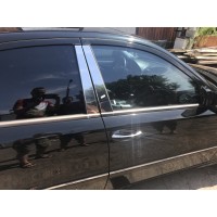 Молдинги дверних стійок (6 шт, нерж) для Mercedes E-сlass W211 2002-2009 рр.