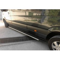 Бокові пороги Duru (2 шт., алюміній) Long/ExtraLong для Mercedes Sprinter 2018↗ рр.