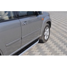 Бокові пороги Fullmond (2 шт., алюм.) для Nissan X-trail T30 2002-2007рр.