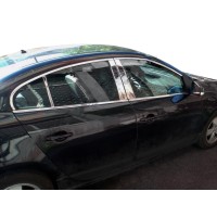 Накладки на стійки (нерж) для Renault Fluence 2009↗ рр.
