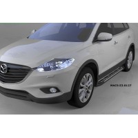 Бокові пороги Sunrise (2 шт., Алюміній) для Mazda CX-9 2007-2016рр.