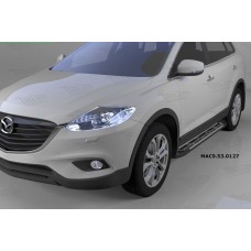 Бокові пороги Sunrise (2 шт., Алюміній) для Mazda CX-9 2007-2016рр.