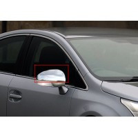 Накладки на дзеркала (2 шт, нерж) для Toyota Avensis 2009-2018 рр.