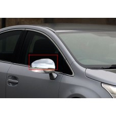 Накладки на дзеркала (2 шт, нерж) для Toyota Avensis 2009-2018 рр.