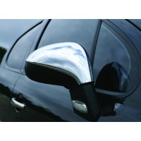 Накладки на дзеркала (2 шт) OmsaLine - Італійська нержавійка для Peugeot 207